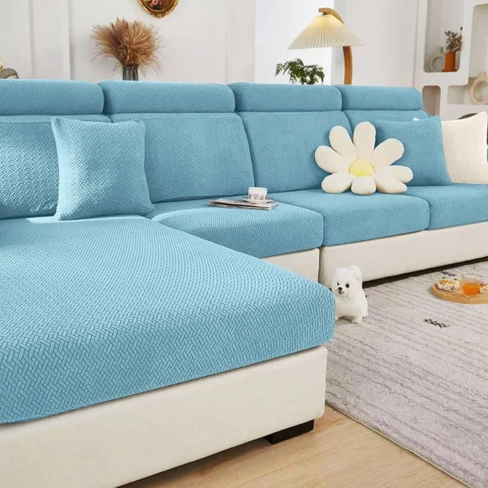 “Magic” sea blue couch cushion covers